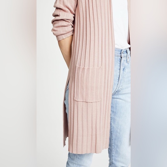 BB Dakota Long Knit Ribbed Cardigan XS - Picture 3 of 10